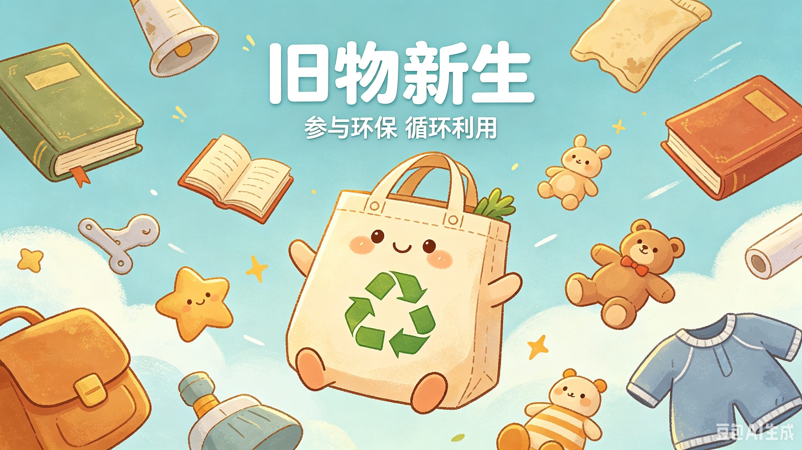 🔄 其他可回收物：金属、塑料、纸箱，绿仓都可以收！